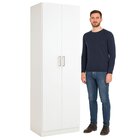 Armário Multiuso 2 Portas 5 Prateleiras Branco Menezes Branco