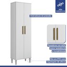 Armário Multiuso 2 Portas 5 Prateleiras Goiânia Branco