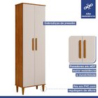 Armário Multiuso 2 Portas 5 Prateleiras Goiânia Nature/off Wh