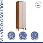 Armário Multiuso 2 Portas 5 Prateleiras Goiânia Nature/off Wh
