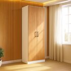 Armário Multiuso 2 Portas 5 Prateleiras Menezes Branco/manche