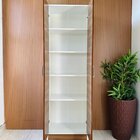 Armário Multiuso 2 Portas 5 Prateleiras Menezes Branco/manche