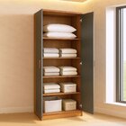 Armário Multiuso 2 Portas 5 Prateleiras Menezes Manchester/gr