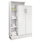 Armário Multiuso 2 Portas 6 Prateleiras Elite D02 Branco