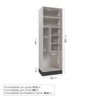 Armário Multiuso 2 Portas 70cm Com Rodapé Ipanema Cabecasa Ma