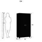 Armário Multiuso 2 Portas Ar-70  Preto