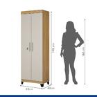 Armário Multiuso 2 Portas Asteca Cinamomo/off White