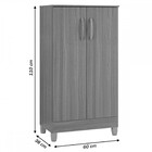 Armário Multiuso 2 Portas Branco A989 - Poquema