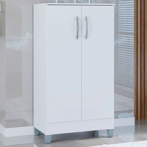 Armário Multiuso 2 Portas Branco A989 - Poquema