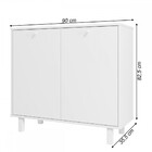 Armário Multiuso 2 Portas Branco Bs 64 - Brv