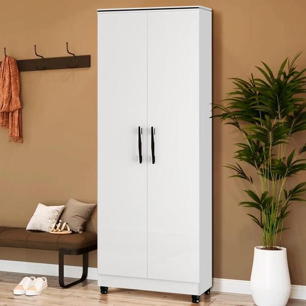 Armário Multiuso 2 Portas Branco Delta Fênix
