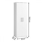 Armário Multiuso 2 Portas Branco - Pnr Móveis