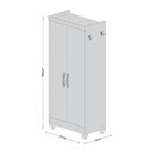 Armário Multiuso 2 Portas Branco Qmovi
