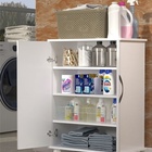 Armário Multiuso 2 Portas C/ Divisórias C/ Puxadores Branco