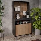 Armário Multiuso 2 Portas Cantinho Do Café Bella M24 Preto/fr