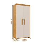 Armário Multiuso 2 Portas Cinamomo Off White Atenas Fênix