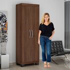 Armário Multiuso 2 Portas Com Chave Asteca  Chocolate