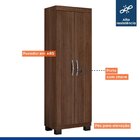 Armário Multiuso 2 Portas Com Chave Asteca  Chocolate