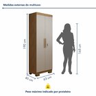 Armário Multiuso 2 Portas Com Chave E 5 Prateleiras Asteca