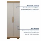 Armário Multiuso 2 Portas Com Chave E 5 Prateleiras Asteca