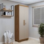 Armário Multiuso 2 Portas Com Chave E 5 Prateleiras Asteca