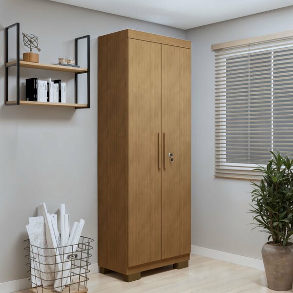 Armário Multiuso 2 Portas Com Chave E 5 Prateleiras Asteca