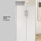 Armário Multiuso 2 Portas Com Chave Elite Cor Branco - Demóbi