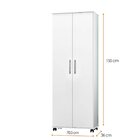 Armário Multiuso 2 Portas Com Rodízios Arezzo