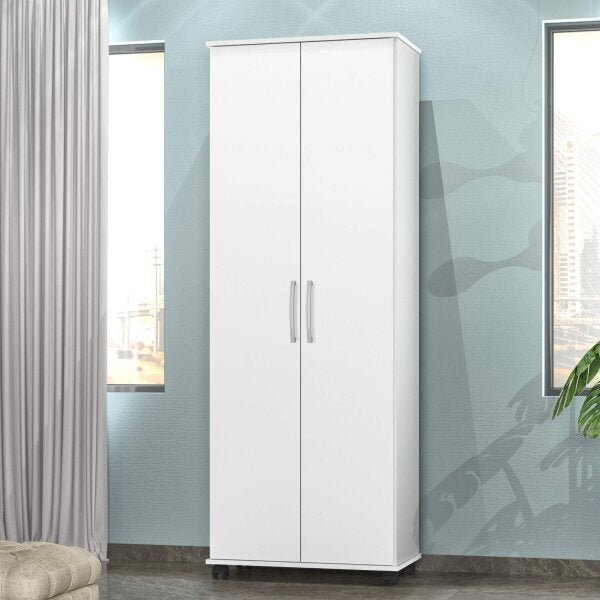 Armário Multiuso 2 Portas Com Rodízios Arezzo