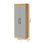 Armário Multiuso 2 Portas Dakar Yescasa Nature/cinza