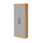 Armário Multiuso 2 Portas Dakar Yescasa Nature/cinza