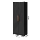 Armário Multiuso 2 Portas Dakar Yescasa Preto