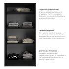 Armário Multiuso 2 Portas E 3 Prateleiras Vaticano Preto