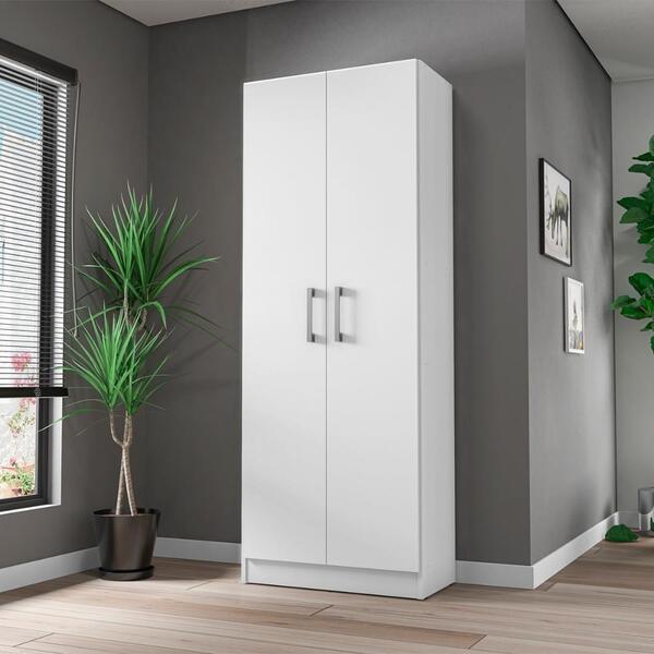Armário Multiuso 2 Portas E 4 Prateleiras Branco White