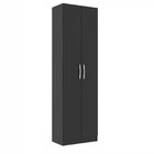 Armário Multiuso 2 Portas E 4 Prateleiras Milão  Preto