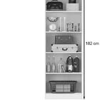 Armário Multiuso 2 Portas E 5 Prateleiras Aramoveis Ebano