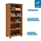 Armário Multiuso 2 Portas E 5 Prateleiras Classic Cinamomo