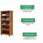 Armário Multiuso 2 Portas E 5 Prateleiras Classic Cinamomo