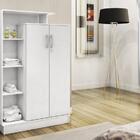 Armario Multiuso 2 Portas Elite Com Chave Com Pé Branco - Dem