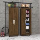 Armário Multiuso 2 Portas Failane Imbuia Rústico