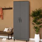 Armário Multiuso 2 Portas Grafite Delta Fênix