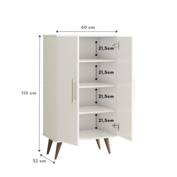 Armário Multiuso 2 Portas Lincon Yescasa Branco | Leroy Merlin
