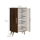 Armário Multiuso 2 Portas Lincon Yescasa Jequitiba