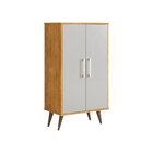 Armário Multiuso 2 Portas Lincon Yescasa Nature/cinza