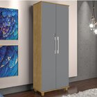 Armário Multiuso 2 Portas Maximus Natureza/cinza