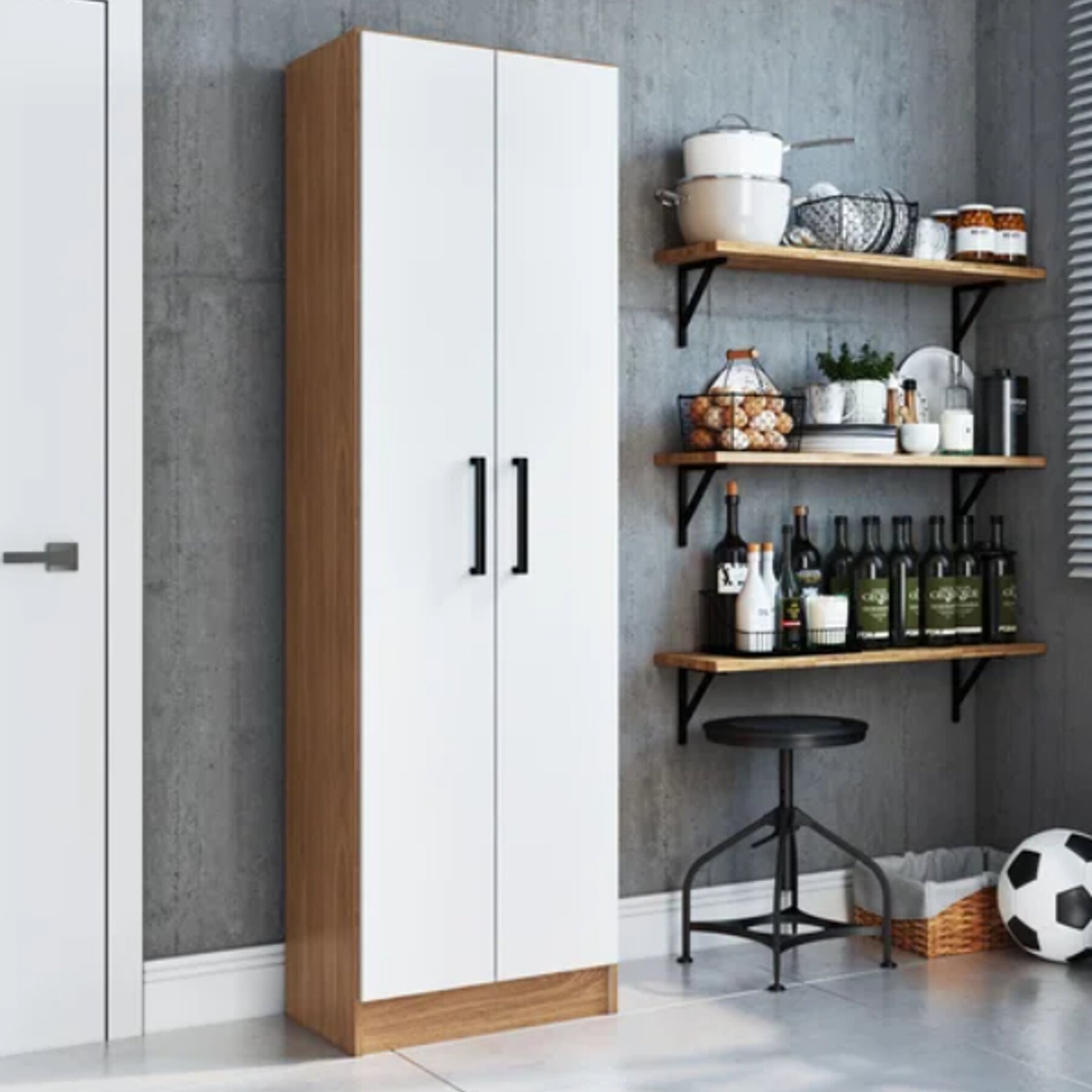 ムロセ Armário Multiuso 2 Portas Milano Freijó/branco | Leroy Merlin