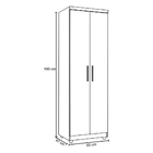 Armário Multiuso 2 Portas Mirella Castanho Avelã - Pallazio