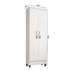 Armário Multiuso 2 Portas Nancy - Carvalho Americano - Off Wh