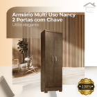 Armário Multiuso 2 Portas Nancy - Malbec - Édecasamóveis