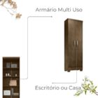 Armário Multiuso 2 Portas Nancy - Malbec - Édecasamóveis